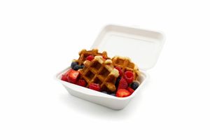 Bagasse Lunch Box - 7.5 x 5" (Case of 500) - 1