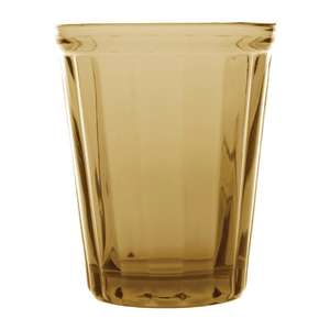 Olympia Cabot Panelled Glass Tumbler Amber 260ml - Case 6 - CR827 - 1