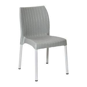 Bolero Elements Polypropylene Rattan Side Chairs Grey (4 Pack) - JA916 - 1