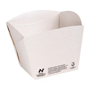 Notpla Square Open Takeaway Boxes 350ml - White (Pack 250) - JB814 - 1