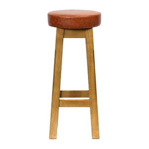 Everyday Wessex Weathered Oak High Stool with Bison Tan Seat (2 Pack) - JF971 - 1