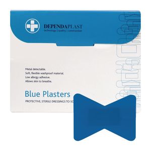 Dependaplast Blue Food Area Plasters Fingertip (Pack 50) - JF015 - 1