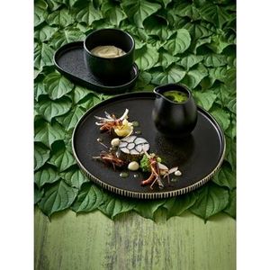 Playground Nara Black & White Plates 210mm (6 Pack) - JE533 - 1