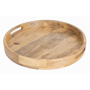 Olympia Mango Wood Round Deep Sided Tray 400mm - JA886 - 1