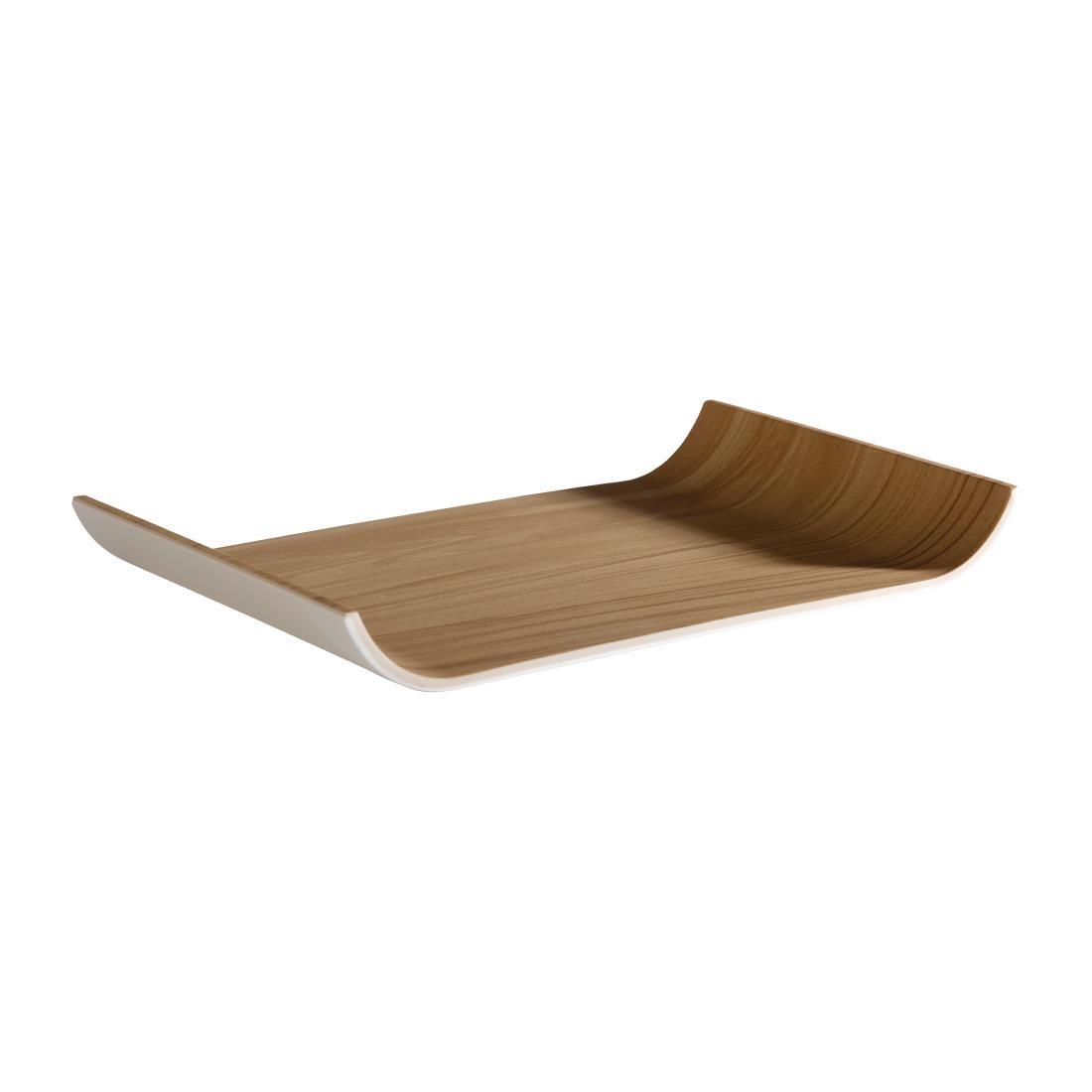 DW040 - APS Frida Tray Wood and White GN 1/4 - Each - DW040
