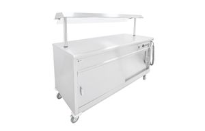 Parry Mobile Flat Top Servery With Gantry - MSF12G - 3