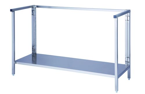 Parry Stainless Steel Flatpack Table With One Undershelf - FTAB09650 - 3