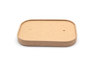 500ml - 1000ml Rectangular Kraft Paper Lid (Full Case of 300) - GP2723006 - 3