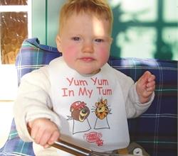 CUSTOM-BABYBIBS - Disposable Baby Bibs - Flexo (spot colour) Printed