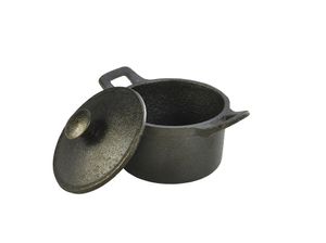 Mini Cast Iron Casserole Dish 10 x 6cm (Pack of 6) - C106 - 3