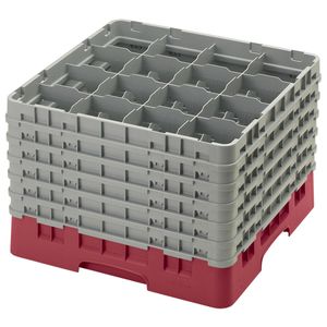 Cambro H320mm Cranberry 16 Compartment Camrack - 1