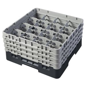 Cambro H215mm Black 16 Compartment Camrack - 1