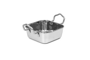 Pujadas Mini Silver Stainless Steel Square Roasting Pan - 1