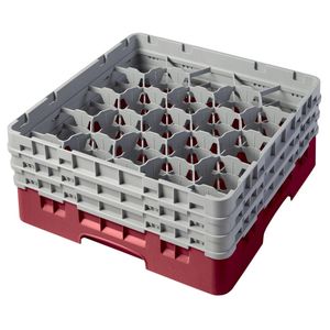Cambro H196mm Cranberry 20 Compartment Camrack - 1