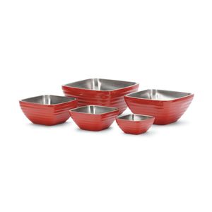 Vollrath 4.9L Red Square Insulated Bowl - 3