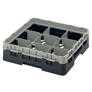 Cambro H92mm Black 9 Compartment Camrack - 1