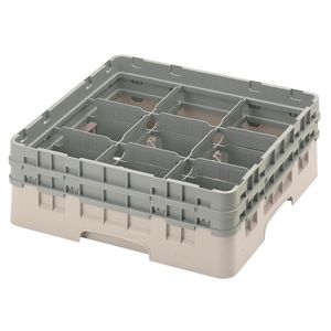 Cambro H133mm Beige 9 Compartment Camrack - 1
