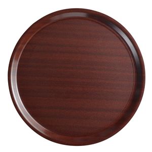 Cambro Mahogany Mykonos Tray Diameter320mm - 1