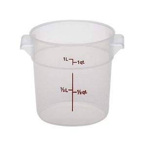 Cambro 0.9L Polypropylene Translucent Round - 1