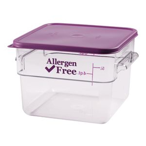 Cambro 11.4L Allergen Square Storage Container - 1
