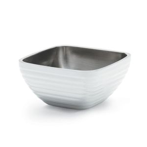 Vollrath 1.7L White Square Insulated Bowl - 1