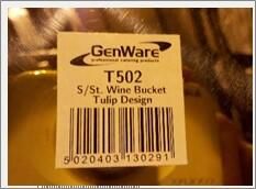 S/St. Wine Bucket Tulip Design -St/St Handles - T502 - 10