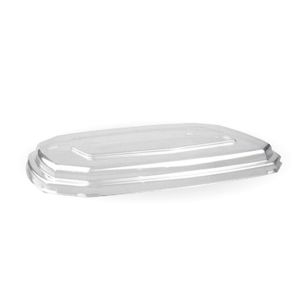 BioPak RPET Clear Lid For 600/950ml Octa Takeaway Base (Pack of 400) - B-LBL-OCTA-RPET(D)-UK - 1