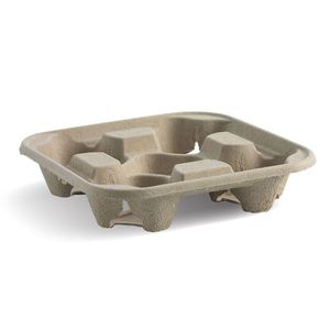 BioPak 4 Cup BioCup Tray (Pack of 300) - B-CC-832-UK - 3