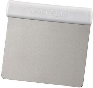 Stainless Steel Flexible Dough Scraper Polypropylene Handle 11x12cm - 11480-01 - 1