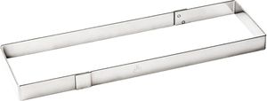 Matfer Heavy Duty Stainless Steel Rectangular Mousse Frame 57x9.5x4.5cm - 11667-05 - 1