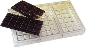 Mould Tray 275x175 For 3 Chocolate Bars 100 G 18 Squares H 10 Mm - 12709-09 - 1