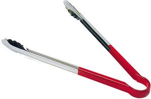 Stainless Steel Multi-purpose Tongs Red Handle 24cm - 10886-02 - 1