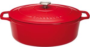 Chasseur Oval Casserole with Lid Red - 310mm - 186409 - 10325-02 - 1