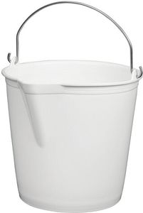 Hdpe Bucket White Graduated With Stainless Steel Handle And 13 L Spout - 11343-01 - 1