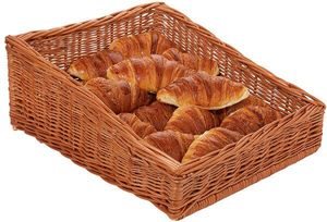 Tilted Baguette Crate In Varnished Wicker 50x43cm - 512022 - 1