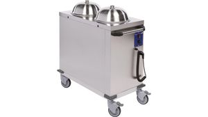 Non-height Adjustable Trolley For 20-26cm Plates - 2 Fixed Stacks - Neutral - 777301 - 1