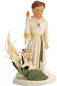 Box Of 1 Communion Figurine, With Candle And Ear Of Wheat, Boy H 10cm - 875043 - 1
