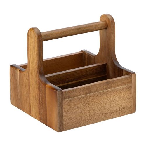 Utopia Small Wooden Table Caddy (2 Pack) - JM325 - 1