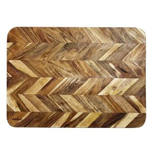Vogue Chevron Effect Acacia Wood Chopping Board Large 560x405mm - JB125 - 1