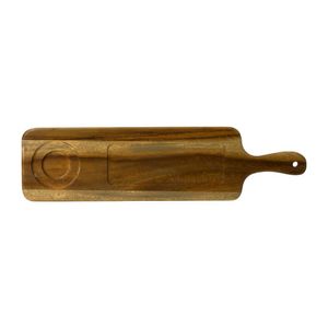 Dudson Acacia Wood Rectangular Handled Boards 144x545mm (4 Pack) - FZ055 - 1