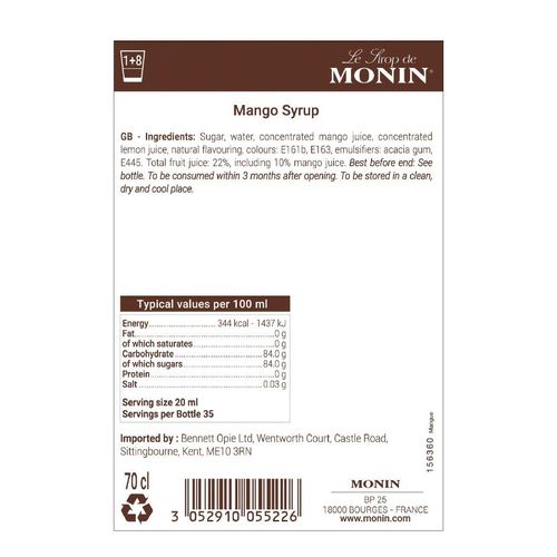 Monin Mango Syrup 700ml - CK769 - 2