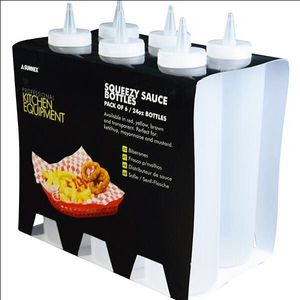 Sauce Bottle Clear 24Oz Pack 6 - M030166C - 1