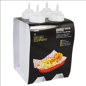 Sauce Bottle Clear 32Oz Pack 4 - M030324C - 1
