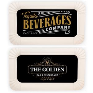 Custom Branded Rectangular Paper Plate (13x24cm) - C5580 - 1