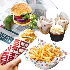 Custom Branded Greaseproof Paper - White - C155107 - 1