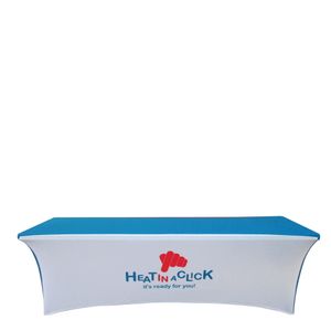Custom Branded Full Coverage Stretch Tablecloth - (8ft Table) - C5247 - 1