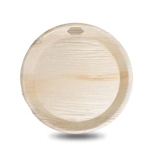 Custom Branded Round Disposable Palm Leaf Plate - C5830 - 1