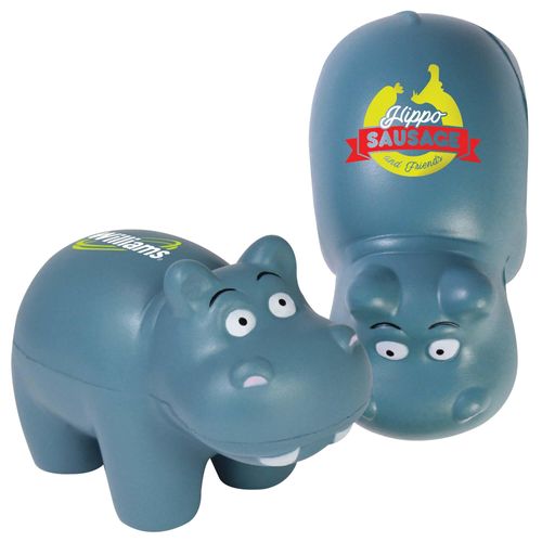 Custom Branded Stress Hippo - S0162 - 1