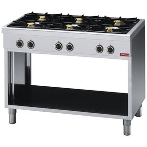 Diamond G65/6BP11-EN 6 Burner Gas Oven Range on Open Cupboard - G65-6BP11-EN - 1