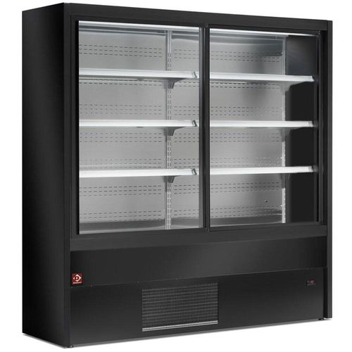 Diamond PD12/B5-R2 Black Refrigerated Multideck with Glass Sliding Doors, 1200mm - PD12-B5-R2 - 2